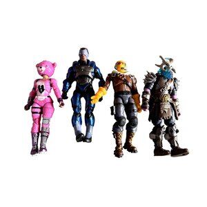Fortnite Posable Action Figures 4" Lot of 4